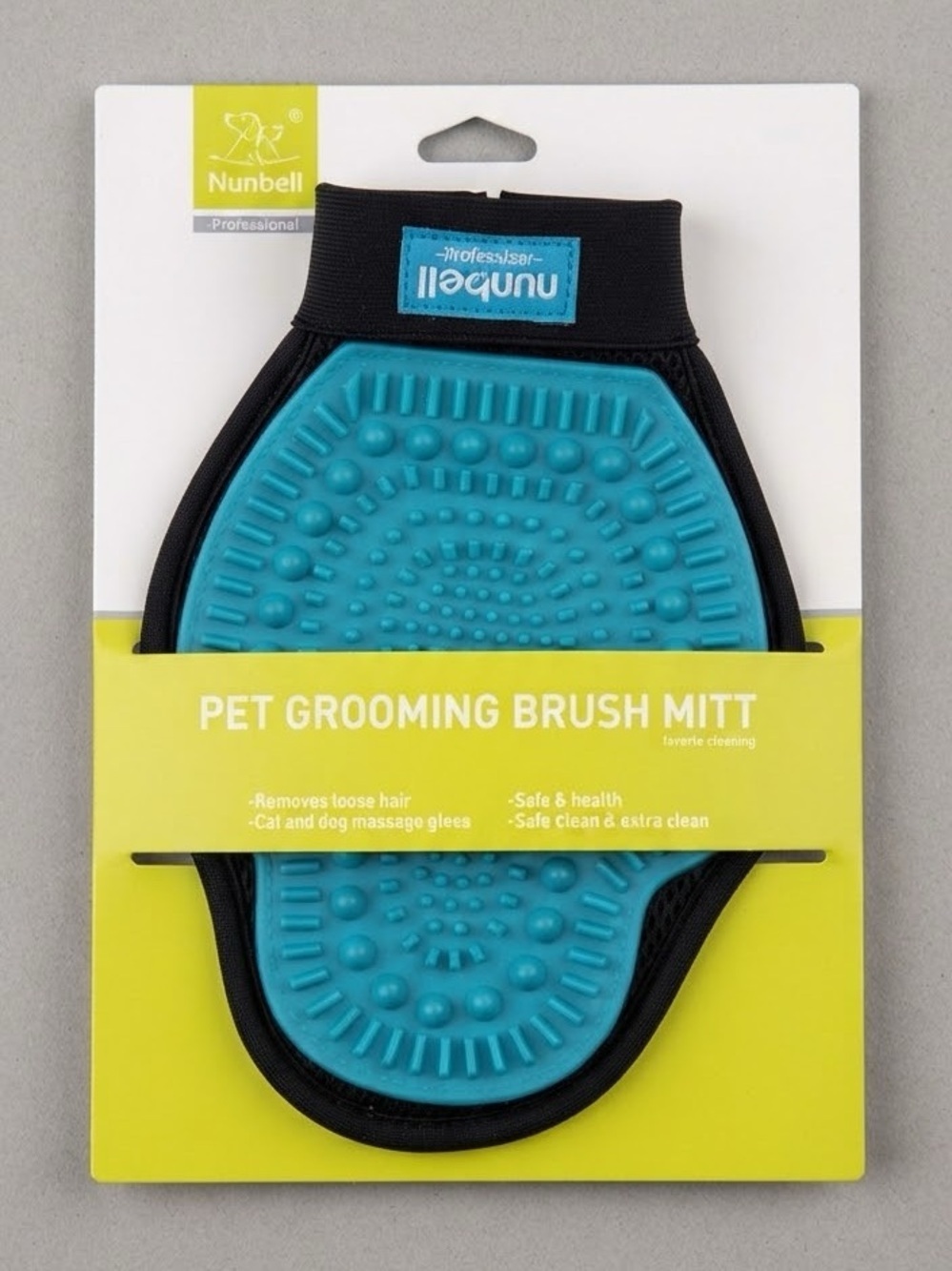 nunbell pet grooming brush mitt Gloves - Blue - BRAND NEW